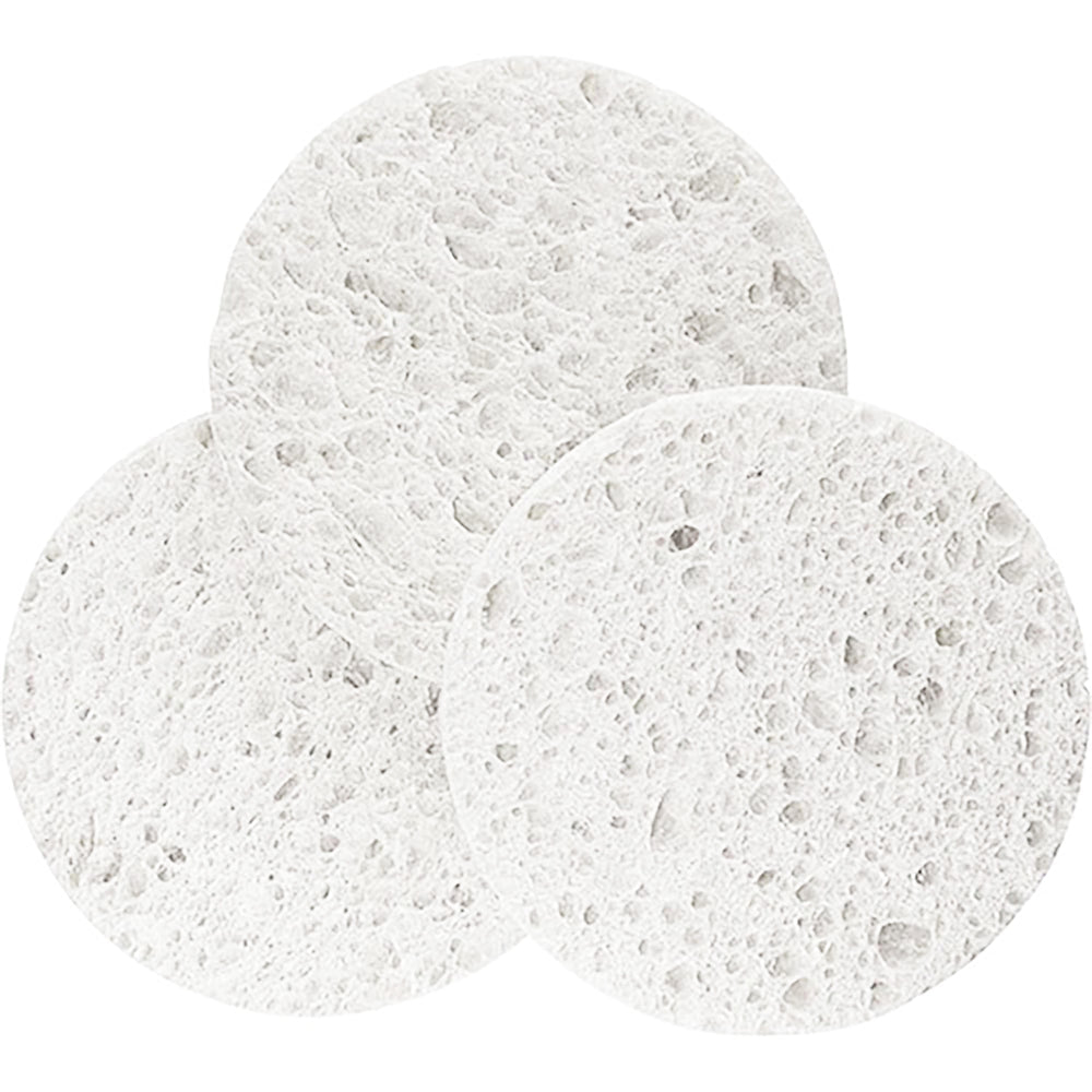 Éponges de beauté rondes en cellulose Silk B blanches, paquet de 100, 26046