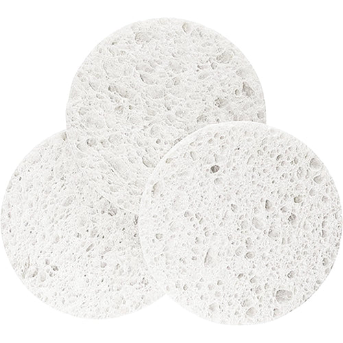 Éponges de beauté rondes en cellulose Silk B blanches, paquet de 100, 26046