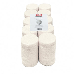 Éponges de beauté rondes en cellulose Silk B blanches, paquet de 100, 26046