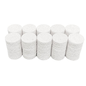 Éponges de beauté rondes en cellulose Silk B blanches, paquet de 100, 26046