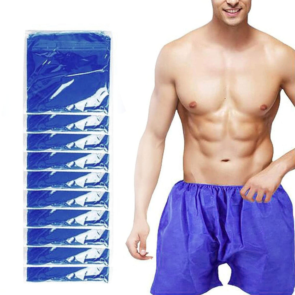 Caleçon homme jetable en soie B bleu lot de 10 DMS10 26098
