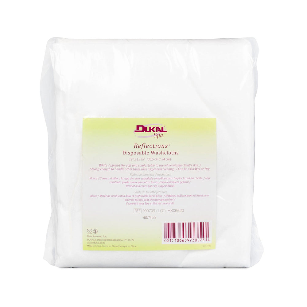 Dukal Gant de toilette spa, paquet de 40, 12"x13,5" 900709