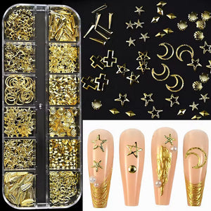 Décorations Nail Art Métal Or 30513