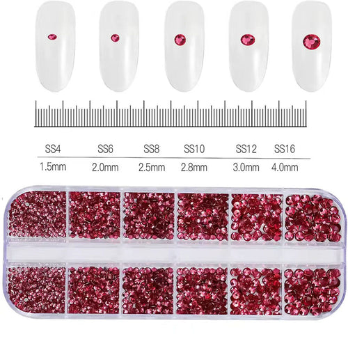 Clear Crystal Diamond Gems Nail Rhinestones Mixed 32509