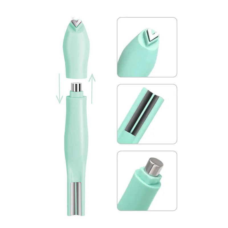 Aimant œil-de-chat 3D en forme de cœur 3-en-1 bleu 34020