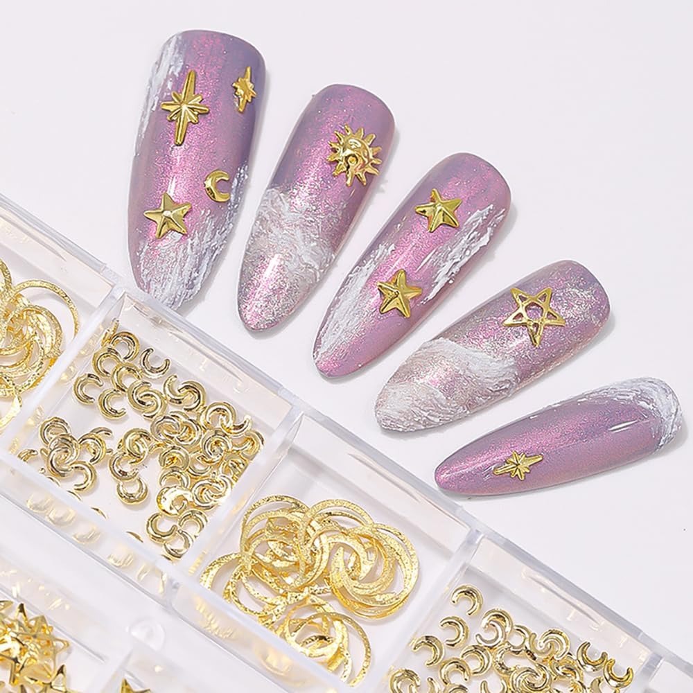 Décorations d'Ongles Métal Or 35209