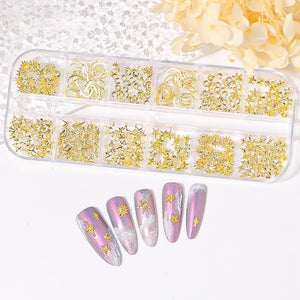Décorations d'Ongles Métal Or 35209