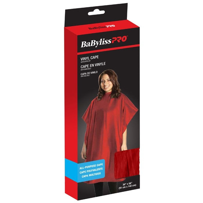 BaBylissPRO Peignoir vinyle multi-usage 91 x 142 cm - Rouge 35503