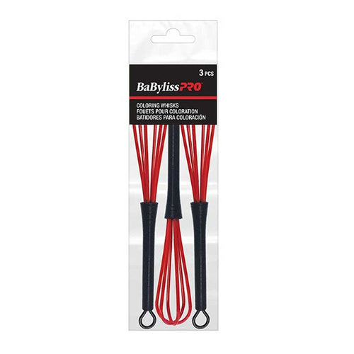 BaBylissPRO Fouets à coloration ronds rouges 3 pces BESWHISK1UCC