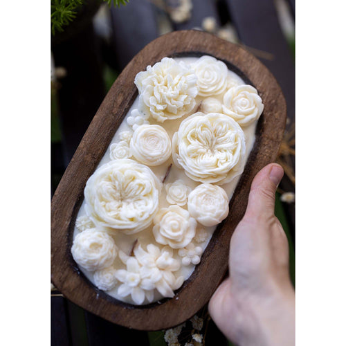 Flowers Dough Bowl Candle - Magnolia & Peony 37515