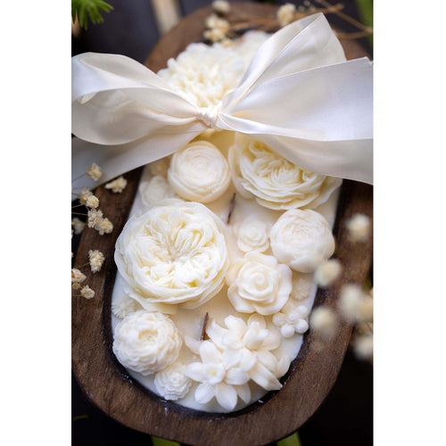 Flowers Dough Bowl Candle - Magnolia & Peony 37515