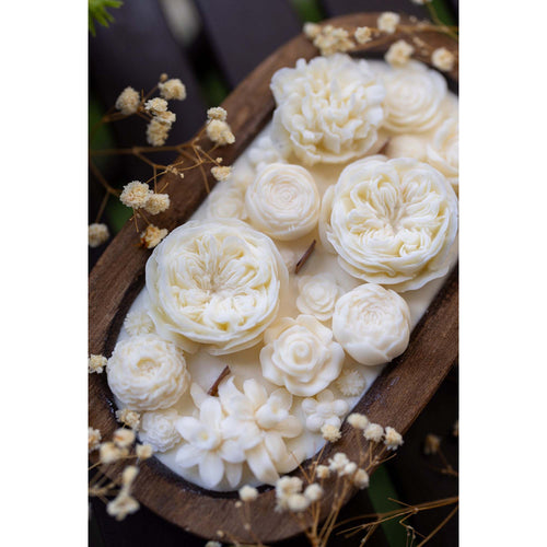 Bougie Bol à Pâte Fleurs - Non parfumée 37520