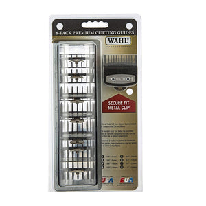Wahl 8-PK Guides de coupe de qualité supérieure, tailles 1 à 8 avec organiseur 53110