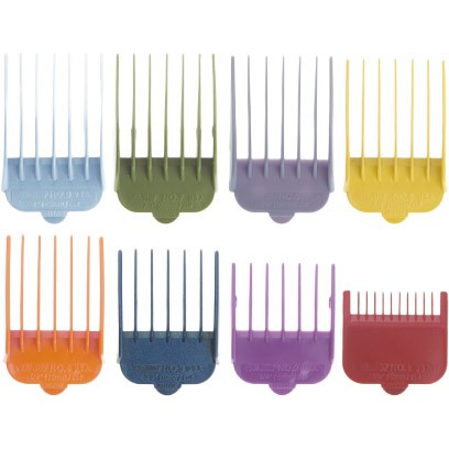 Wahl Lot de 8 guides de coupe codés par couleur #53152