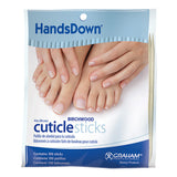 Graham Handsdown Bâtonnets à cuticules en bouleau 10,16 cm 100/sac 54256