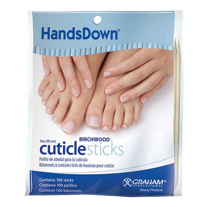 Graham Handsdown Bâtonnets à cuticules en bouleau 10,16 cm 100/sac 54256