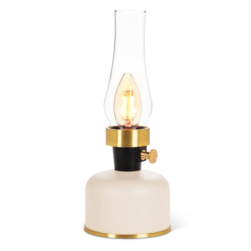 Lantern LED Lamp with Chimney 10.5"H - Ivory 54679