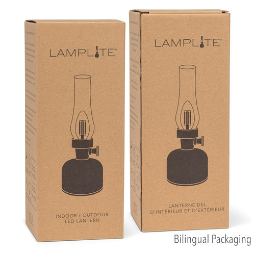 Lantern LED Lamp with Chimney 10.5"H - Ivory 54679