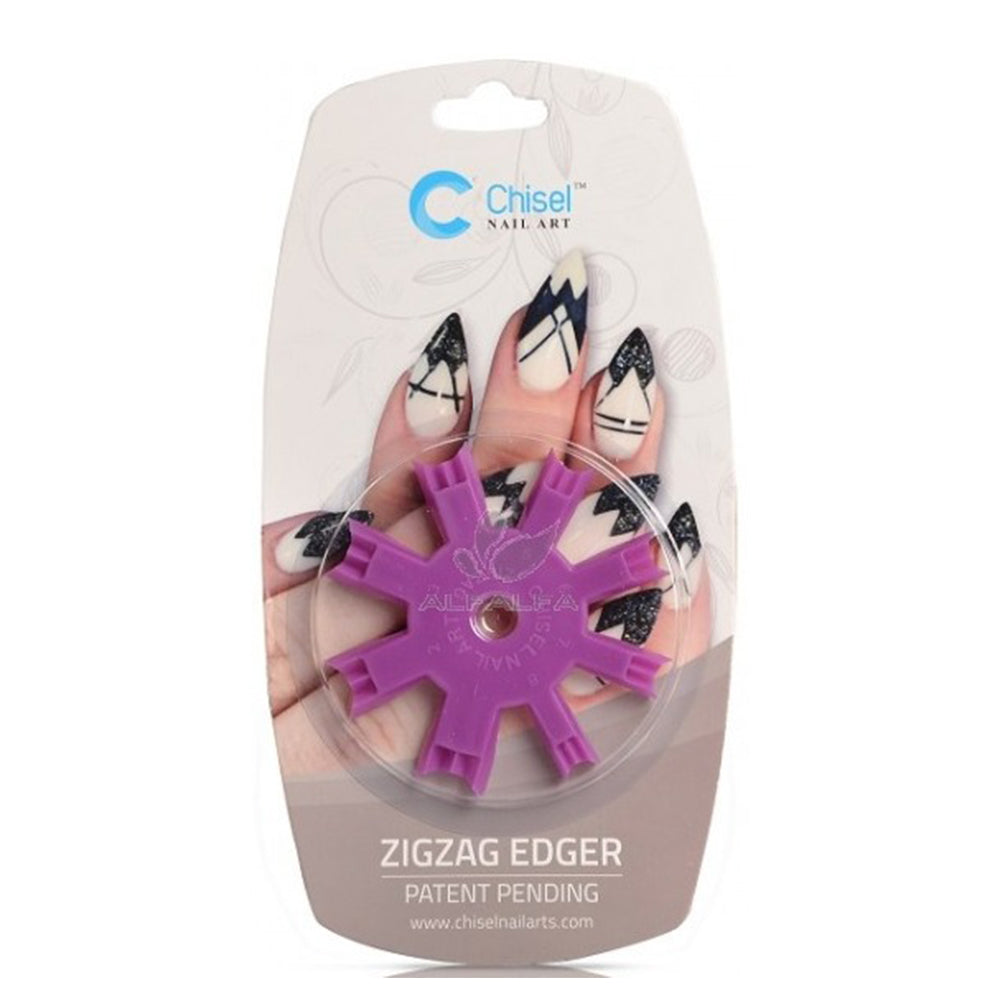 Chisel Nail Art Brevet en instance - Zigzag Edger Violet