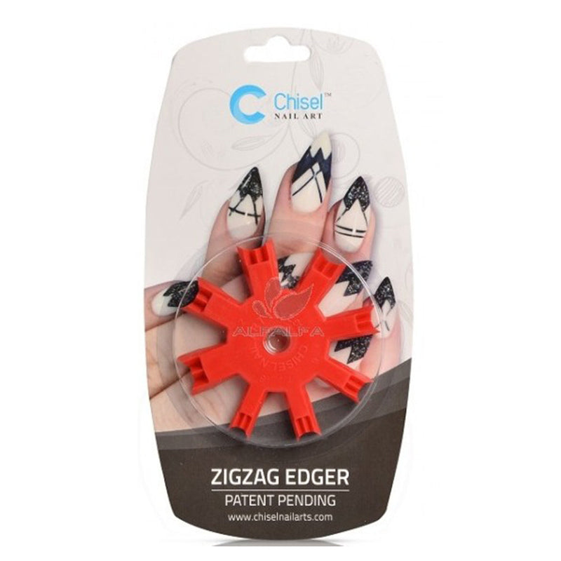 Chisel Nail Art Brevet en instance – Bords en zigzag rouges