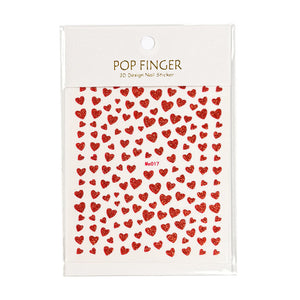 3D Love Heart Nail Art Sticker Decals Mixied Size 60630