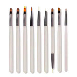 Gel Art Nail Brushes Set 9pcs 09016