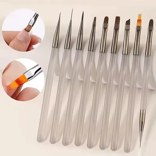 Gel Art Nail Brushes Set 9pcs 09016