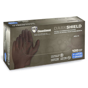 Gants d'examen en nitrile CleanShield noirs 100 pièces XL 140BLK