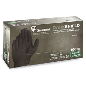 Gants d'examen en nitrile CleanShield noirs 100 pièces Taille L 130BLK