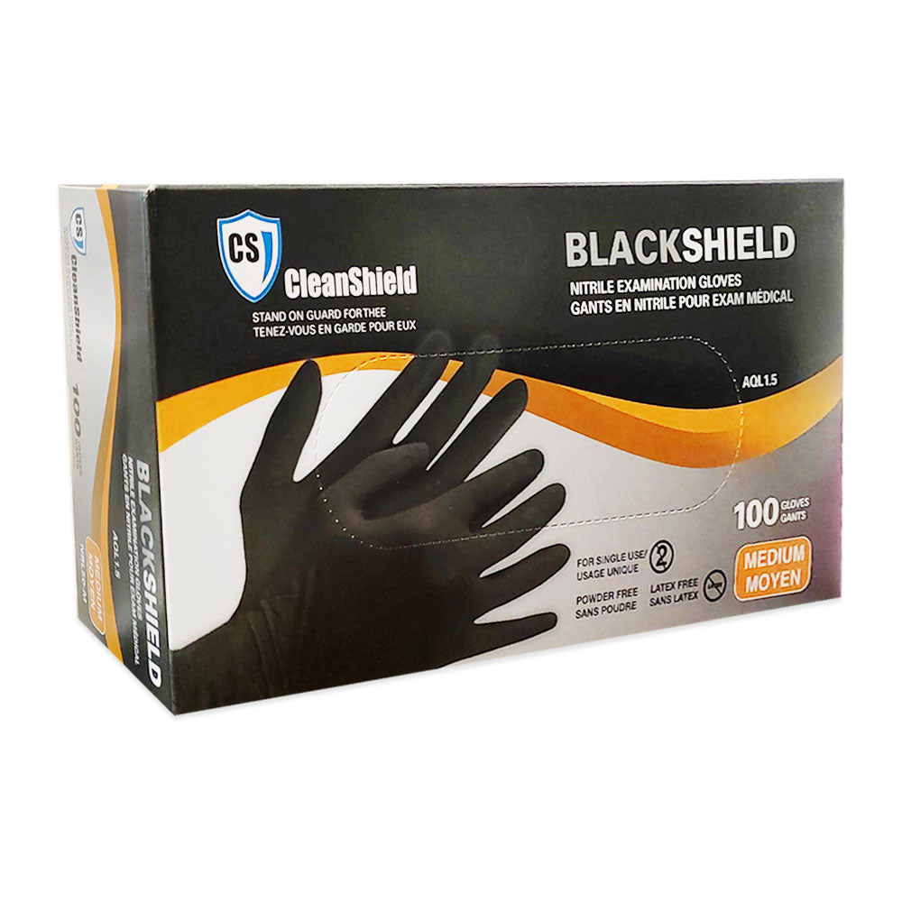 CleanShield Gants d'examen en nitrile noirs 100 pièces TM 120BLK 73222