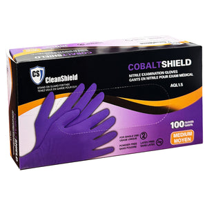 Gants d'examen en nitrile CleanShield bleus 100 unités taille M 120CB/73281