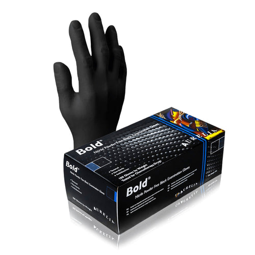 Gants en nitrile noirs non poudrés Aurelia Bold 100 unités TXXL 73990