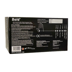 Gants Aurelia Bold en nitrile noir, sans poudre, 100 unités, petite taille 73996