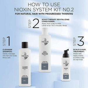 Nioxin2 Natural Hair Progressed Thinning L/M Kit 88681