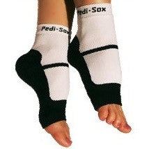 Mary Jane's Pedi-Sox Mi-lourdes Blanc/Semelle noire 901-MJ