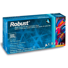 Gants Aurelia Robust Nitrile 5.0 Sans Poudre Bleus 100 Pièces XXL 93890