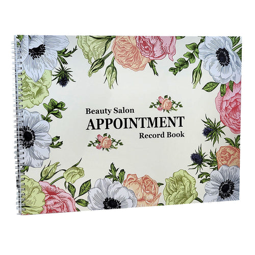 Livre de Rendez-vous Salon Deluxe - 8 Colonnes Fleur AB118