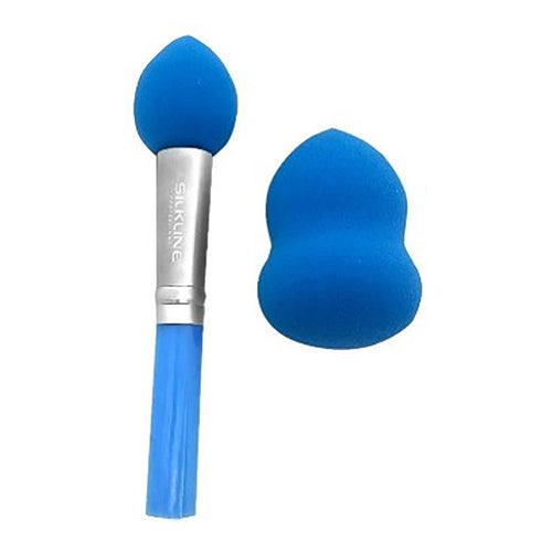 Silkline Ensemble d'éponges à maquillage bleu SPONGENOC 02583B