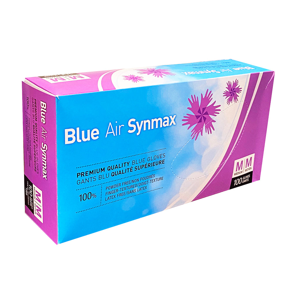 Gants bleus Blue Air Synmax de qualité supérieure 100 pièces Taille M