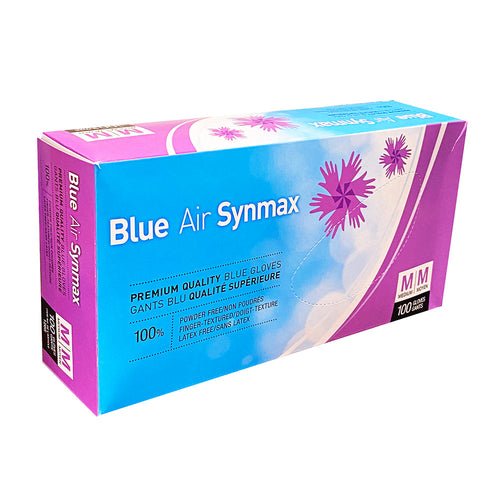 Blue Air Synmax Premium Quality Blue Gloves 100pcs Medium