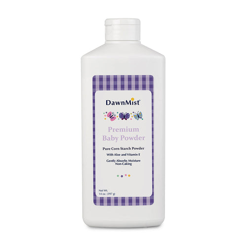 Dukal Dawn Mist Pure Corn Starch Baby Powder 14 oz. BPC14