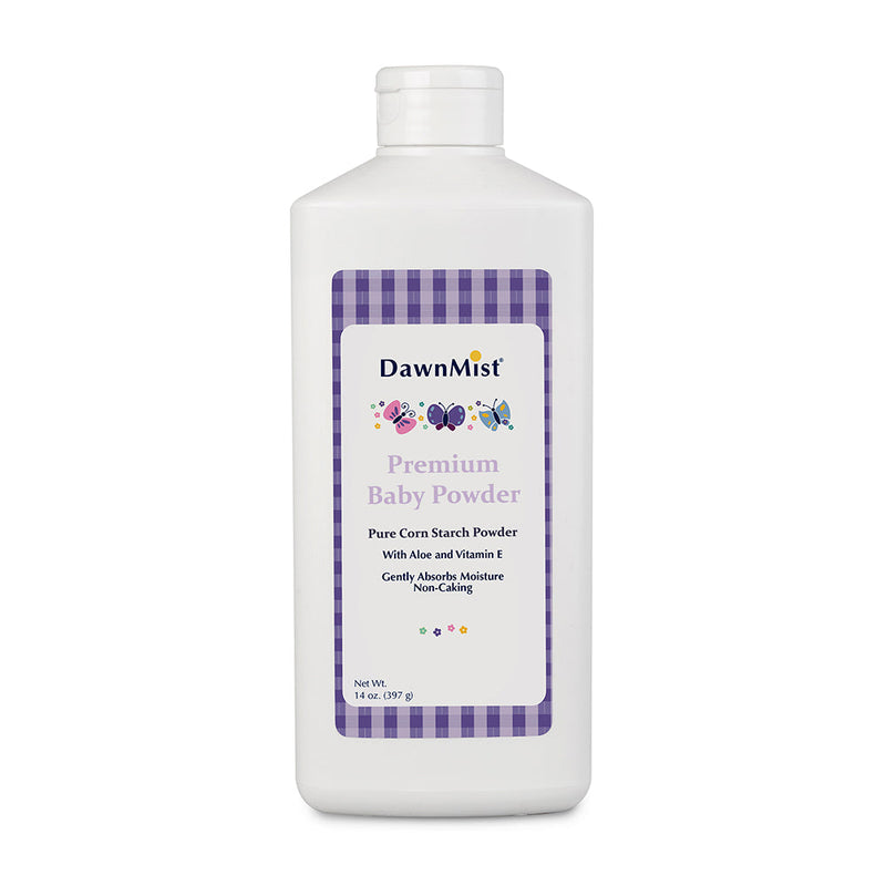 Dukal Dawn Mist Pure Corn Starch Baby Powder 14 oz. BPC14