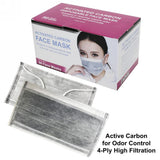 Masque buccal à charbon actif 4 couches avec attaches élastiques FM103