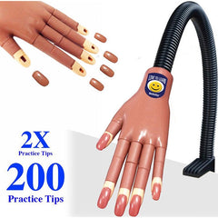 Berkeley Nail Training Hand W/200 Practice Tips Deluxe NT182