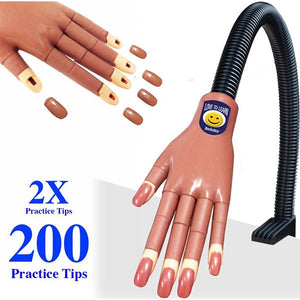 Berkeley Nail Training Hand W/200 Practice Tips Deluxe NT182