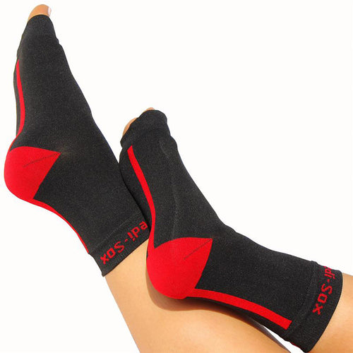 Pedi-Sox professionnels originaux Noir/Rayures rouges PSL-621