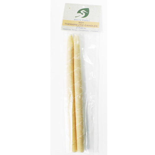 White Egret Soy Therapeutic Candles 1/2", 2 unités SOY2PK #02097