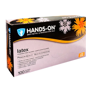 Gants d'examen médical en latex non poudrés On Latex 100 unités - Grande taille 00230
