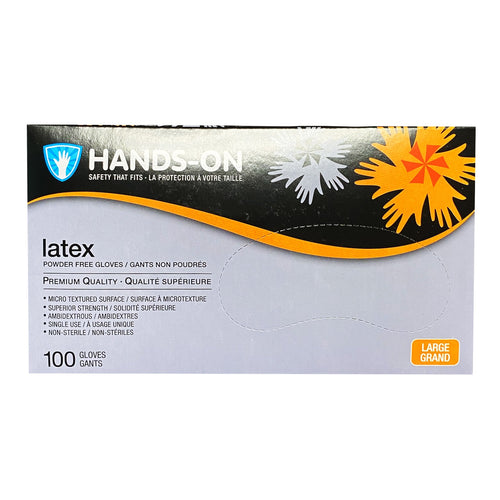 Gants d'examen médical en latex non poudrés On Latex 100 unités - Grande taille 00230