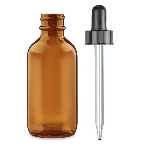 Flacons compte-gouttes en verre 60 ml – Ambrés 24310